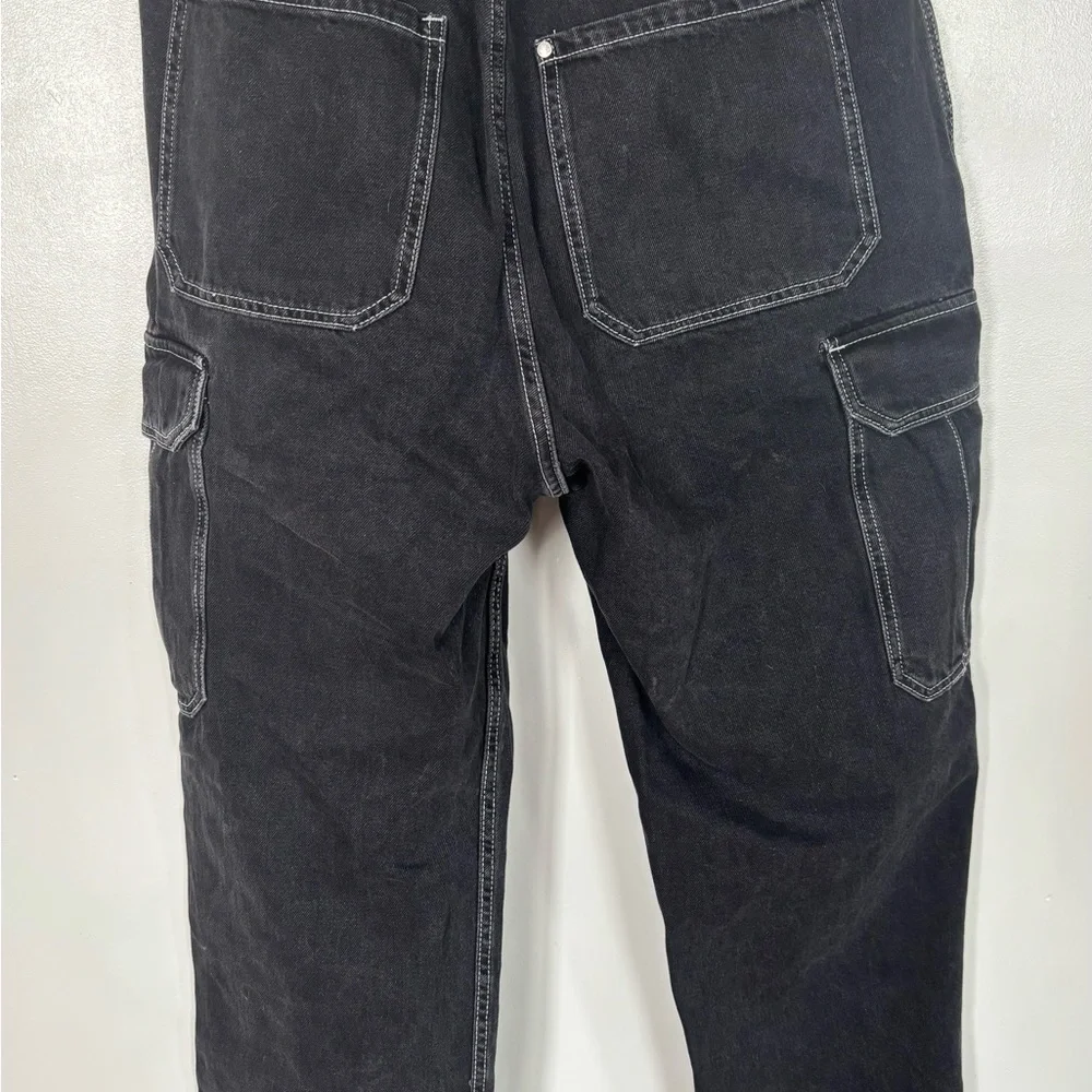 H&M LOOSE CARGO DENIM JOGGERS